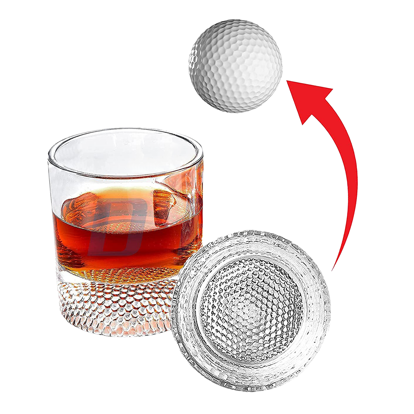 The Wine Savant Golf Ball Whiskey Glasses Set of 2-8oz Golf Gifts - Unique Whiskey Golf Glasses Set - Golf Gifts For Men & Women - Gifts for Golfers Golf Accessories Golf Ball Glasses (2 pack)-0