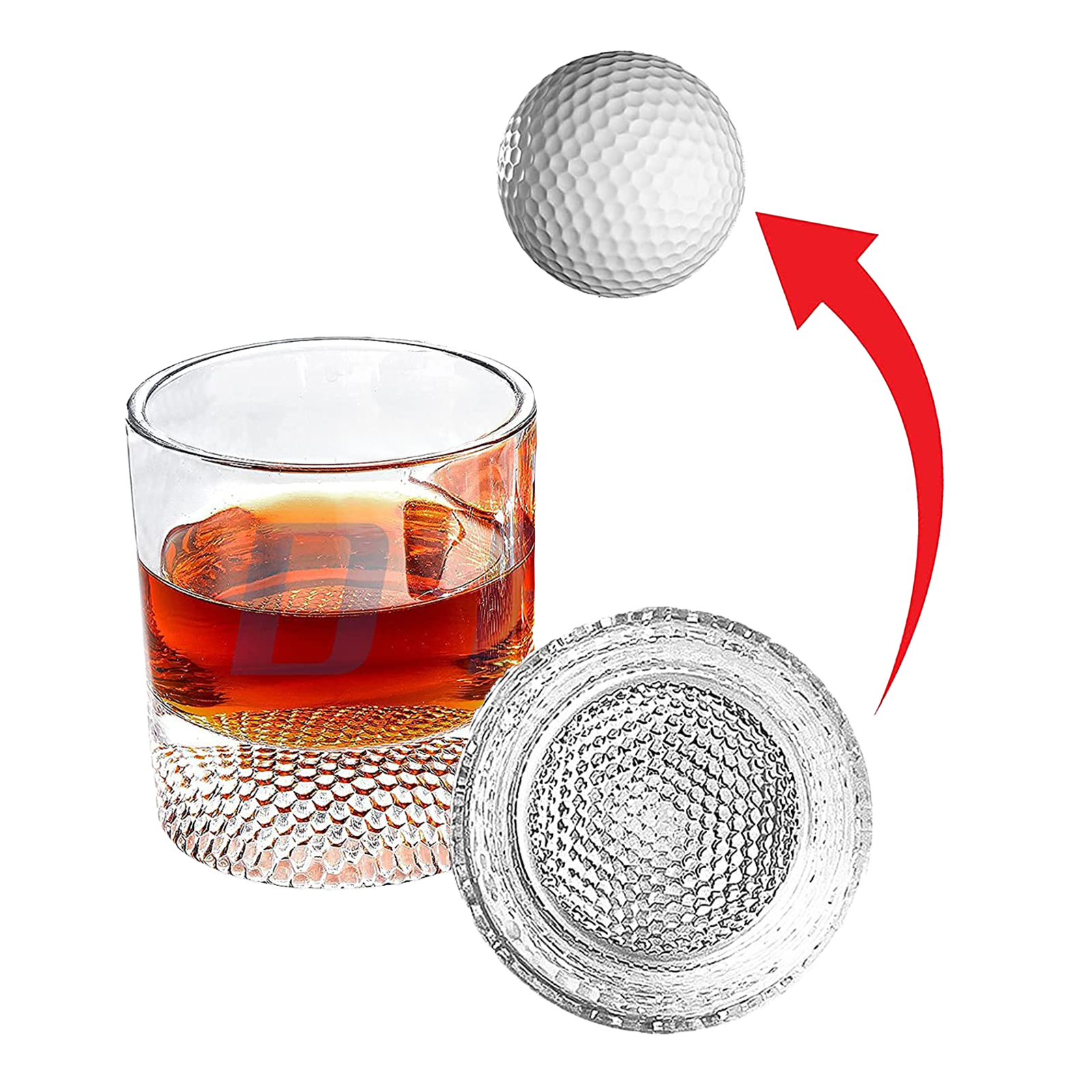 The Wine Savant Golf Ball Whiskey Glasses Set of 2-8oz Golf Gifts - Unique Whiskey Golf Glasses Set - Golf Gifts For Men & Women - Gifts for Golfers Golf Accessories Golf Ball Glasses (2 pack)-0