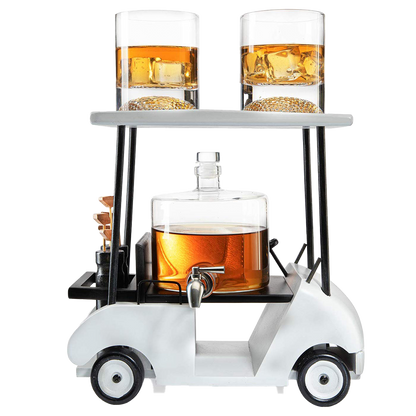 Golf Decanter Whiskey Decanter and Whiskey Glasses-0