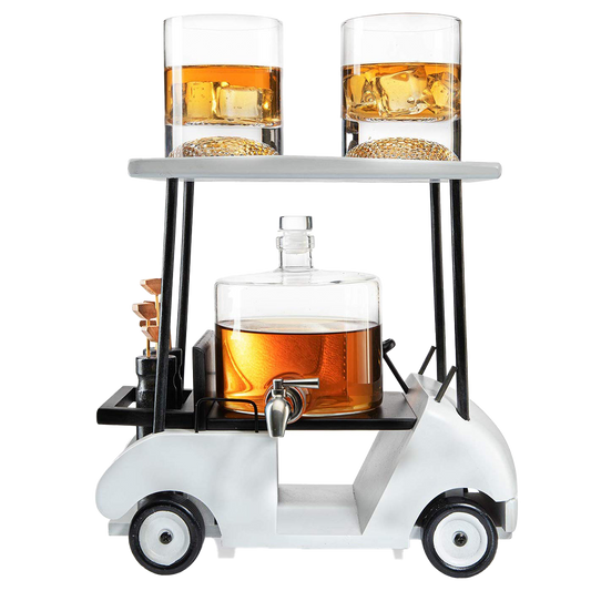 Golf Decanter Whiskey Decanter and Whiskey Glasses-0